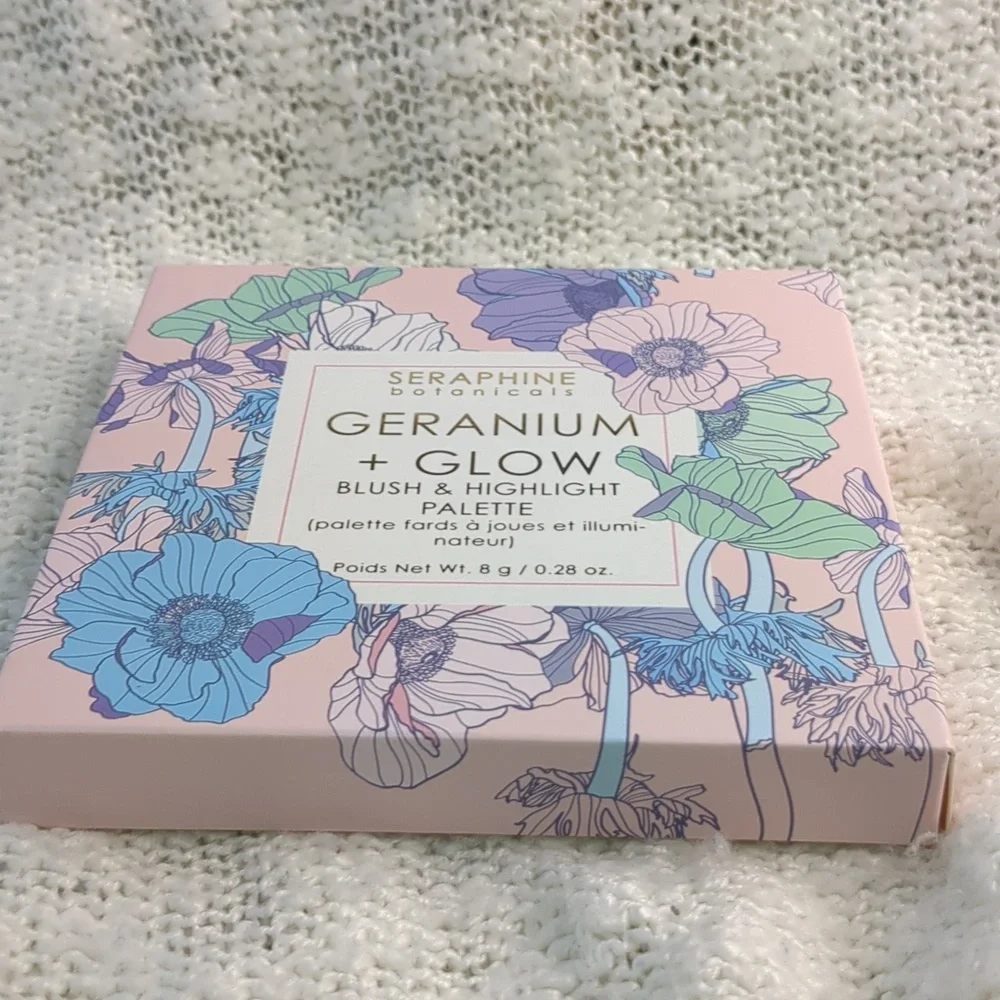 SERAPHINE botanicals Geranium+Glow Blush+Highlight Palette in HELIOPINK